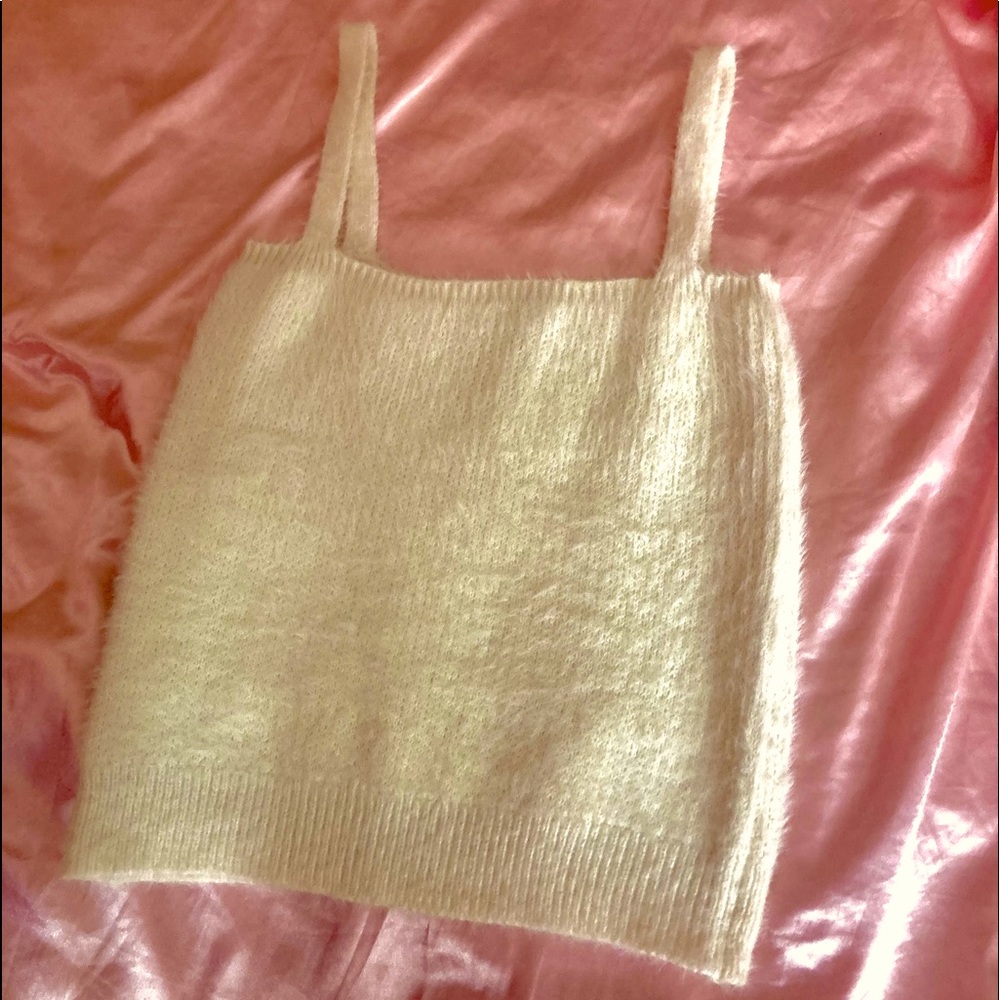 Fuzzy Creme colored tank top